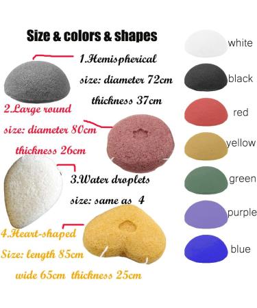 Lookathot Konjac Facial Sponge Natural Fiber Facial Cleansing & Exfoliating Beauty Sponges - Buy Online on SooperMarket.com