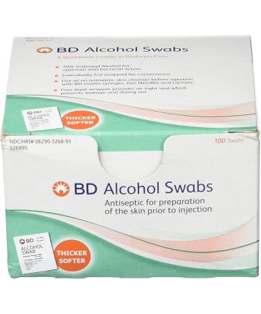 BD Alcohol Swabs 100 Each - Pack of 3 | Antiseptic Wipes for Skin Cleansing - Buy Online on SooperMarket.com