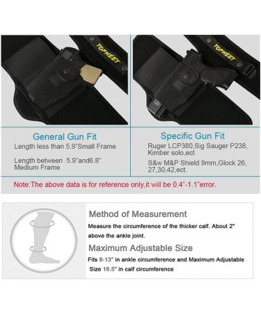 Upgraded Ankle Pistol Holsternot Ordinary - More Colors and More Sizes Black L - Buy Online on SooperMarket.com