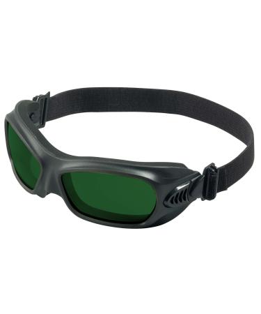 KLEENGUARD Wildcat Safety Goggles (20528) Heat Resistant IRUV Shade 3.0 Anti-Fog Lens Flexible Wraparound Black Fram Black Frame With Iruv Shade 3.0 Anti-fog Lens
