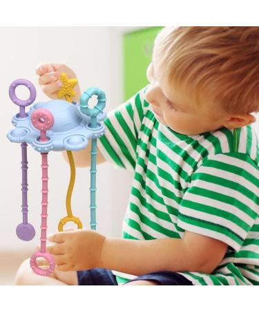 Shop Interactive Spinner Sensor Toys for Toddlers | Travel Pull String Activity for Babies | Child-Friendly Developmental Toys in Blue - Buy Online on SooperMarket.com