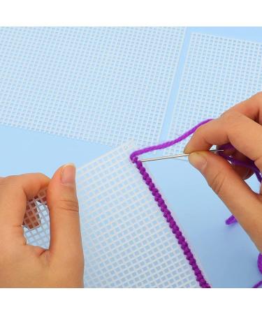 2pcs Cuttable Plastic Mesh Canvas for Embroidery & Crafting | 10.2 x 13.2 inch Black & White | Ideal for Knitting & Crochet Projects - Buy Online on SooperMarket.com