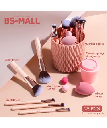 BS-MALL 18-Piece Makeup Brush Set with 5 Makeup Sponges & Holder Case - Buy Online on SooperMarket.com