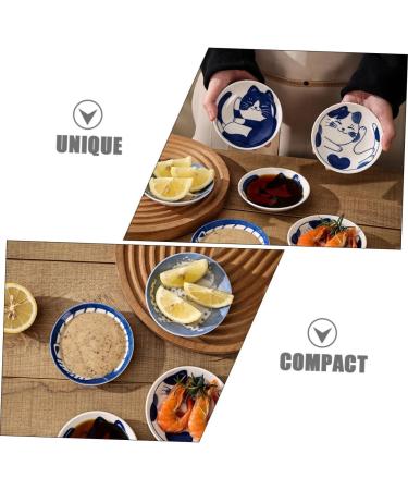 Alipis 4pcs Soy Sauce Dish Sushi Sauce Dishes Dessert Plates Snack Dish Ceramic Dipping Bowls Ceramic Cat Bowls Appetizer Dishes Side Dish Cake Plates Ceramics Dipping Sauce Household - Buy Online on SooperMarket.com