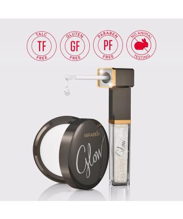Mirabella Glow Duo Gift Set - LED Lip Gloss & Hyaluronic Powder | Talc-Free Paraben & Gluten Free | International Shipping - Buy Online on SooperMarket.com