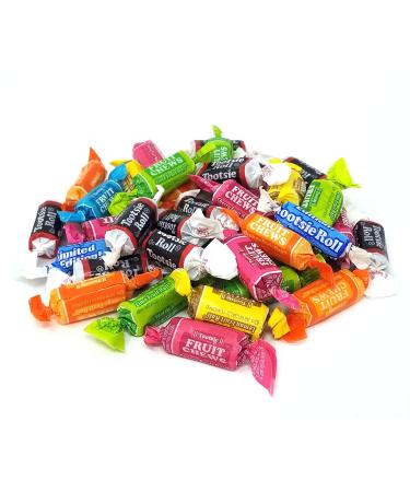 CrazyOutlet Tootsie Roll Chewy Candy Assorted Fruit Taffies - 2lb Bulk Pack - Buy Online on SooperMarket.com