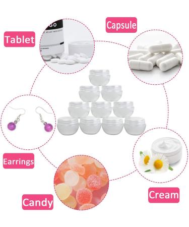 Alledomain 20 Pieces 20ml / 20g Empty Clear Cosmetic Pots with 3 Mini Spatula Plastic Refillable Travel Sample Container Jars with Lids and Inner Liners for Makeup Creams Lotions Beauty Nail - Buy Online on SooperMarket.com