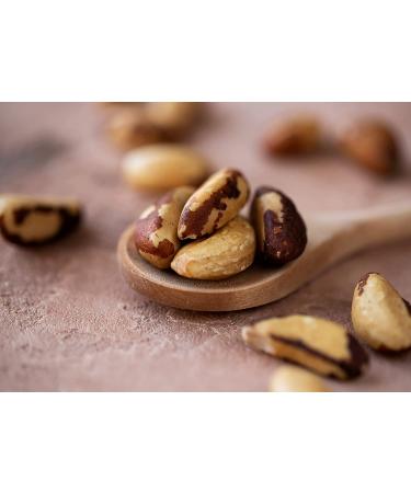 Organic Dry Roasted Brazil Nuts 8 oz | Non-GMO Whole Unsalted Oven Roasted | Vegan Kosher Bulk Snack - High Protein Selenium Fatty Acids - Keto-Friendly Crunchy Vegan Snack 8oz - Buy Online on SooperMarket.com