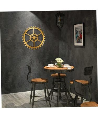 Cabilock 1pc Gear Ornaments Office Decore Wall Gear Wheel Art Wall Decoration Vintage Gear Wall Art Wooden 24X24CM - Buy Online on SooperMarket.com