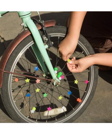 YuCool 180Pcs Colorful Bike Wheel Spoke Decorations - Plastic Clip Beads for Bicycle Wheels - Star and Derections Accessories - Buy Online on SooperMarket.com