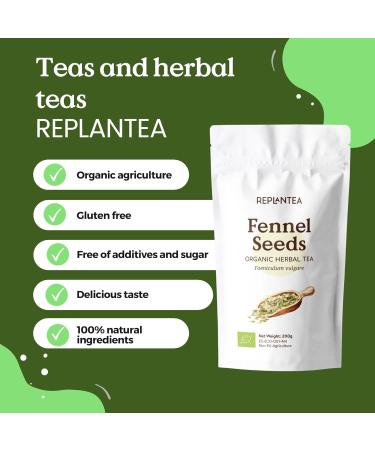 Fennel Seeds Organic 200g (100 Cups) | Organic Fennel Tea Herbal Tea and Digestive Tea REPLANTEA - Buy Online on SooperMarket.com