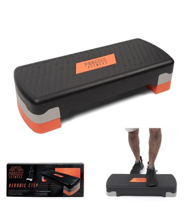 Phoenix Fitness Aerobic Step Platform - Adjustable Stepper for Exercise, Cardio, Core, Strength, Stamina and Resistance Training - Non-Slip Removable Risers for Home Gym Workout - Height: 4" & 6 Inch