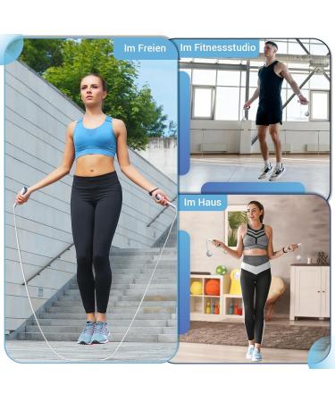 Buy Adjustable Wireless Jump Rope for Fitness | Spring Rope with Large Ball & Training Poster | Slipproof Handles - Perfect for All Ages - Buy Online on SooperMarket.com