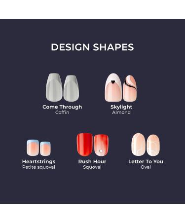 KISS imPRESS No Glue Mani Press On Nails - On My Mind White Almond Shape Medium Size Includes 30 Nails & Accessories - Shop Now Internationally - Buy Online on SooperMarket.com
