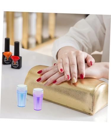 AOKWAWALIY 2 Sets Nail Stamp Nail Kits Girl Nail Art Printing Accessory Nail Art Stencils Nail Accessories Nail Pattern Printing Stamper Silica Gel Scraping Board Fully Transparent 6.5X3X3CM Purple Blue - Buy Online on SooperMarket.com