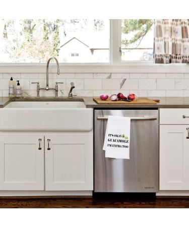 PLITI Avocado Kitchen Towel Avocado Lover Gift It's Okay Guacamole I'm Extra Too Guacamole Gift For Vegan Avocado Girl Gift (Okay Guacamole TWU) - Buy Online on SooperMarket.com