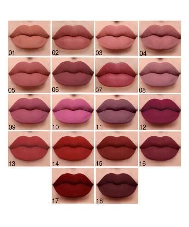 Bonnie Choice Store 18PCS Matte Liquid Lipstick Set Long-Lasting Nude Shades | Waterproof & High Pigmented Lip Gloss Set for Women - Buy Online on SooperMarket.com