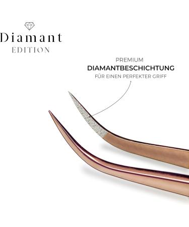 Beauty Tweezers Diamond Edition Set | Rose Gold Eyelash & Nail Design Accessories | International Shipping - Buy Online on SooperMarket.com
