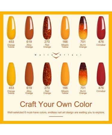 Lavender Violets 14g x 6 Colors Acrylic Dip Powder Set - Winter Colours Nail Art Manicure with Glitter J206 Amber - Buy Online on SooperMarket.com