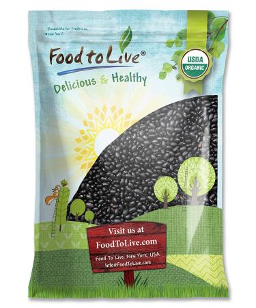 Organic Black Turtle Beans, 10 Pounds  Non-GMO, Whole Dried Beans, Sproutable, Vegan, Kosher, Bulk. Great Source of Plant Based Protein, Fiber. Great for Bean Soup, Salads, Chili. Product of the USA 10 Pound (Pack of 1)