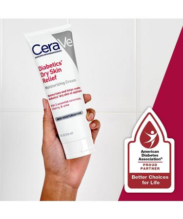 CeraVe Diabetics Dry Skin Moisturizing Cream | Urea & Bilberry | Fragrance-Free | 8 oz - Buy Online on SooperMarket.com