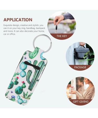 5pcs Square Keychain Lip Gloss Holder | Lipstick Storage Sleeve & Organizer | Tiny Makeup Bag Keychain - Multi Use 12x4x0.5CM - Buy Online on SooperMarket.com