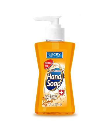 Lucky Super Soft Liquid Hand Soap Pump Gold Anti-Bacterial 7.5 Fluid Ounce