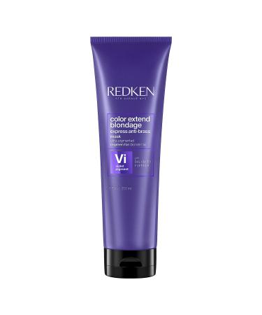 REDKEN Hair Mask For Blonde Hair Violet Pigment Reduces Brassiness Color Extend Blondage Express Anti-Brass Purple Mask New Look