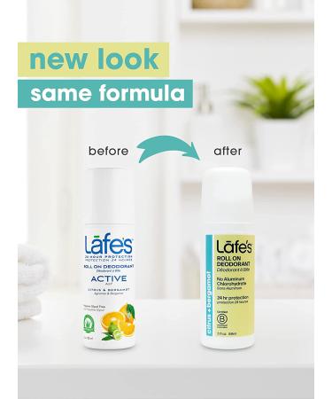 Lafe's Natural Deodorant Roll-On - Aluminum Free, Paraben Free, 24-Hour Protection for Men & Women - Citrus & Bergamot 3oz - Buy Online on SooperMarket.com