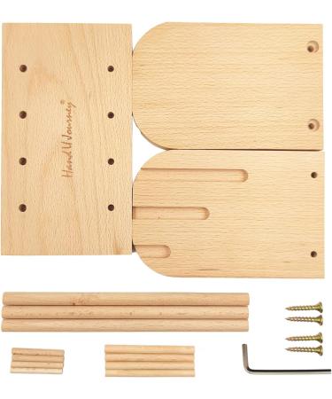 Hand U Journey Wood Spools Holder | 3-Thread Beech Rack Organizer for Macrame, Weaving, Sewing & Yarn - Buy Online on SooperMarket.com