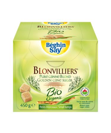 Blonvilliers Organic Cubes Pure Golden Cane Sugar Environmentally Friendly 100% Certified Organic 450g