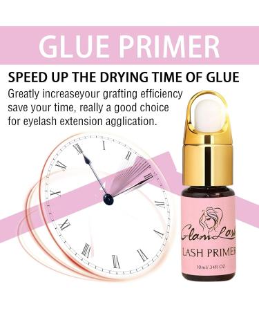 Lash Primer 10ML for Eyelash Extensions | Pre-Treatment for Semi Permanent Lashes | Removes Proteins & Oils | Increases Glue Bonding Retention | Includes Dropper - Buy Online on SooperMarket.com