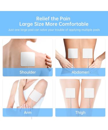 12 Pack 4'' x 4'' XL TENS Unit Replacement Pads with Holder - Compatible with AUVON TENS 7000 EMS Machine - Buy Online on SooperMarket.com