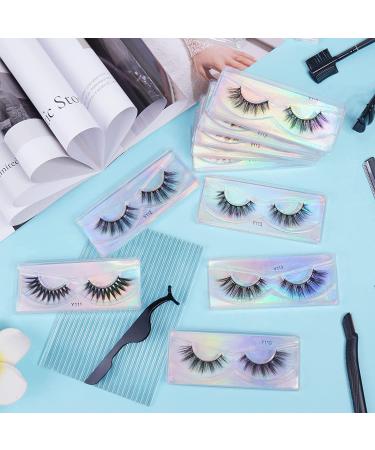 MAGEFY Faux Mink Eyelashes Variety Pack - 10 Pairs, 5 Styles | Natural to Dramatic Volume | 3D False Lashes with Brow Grooming Kit - Buy Online on SooperMarket.com
