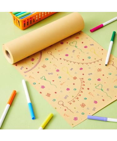 Juvale Kraft Paper Roll - 12 x 1200 Inches, Plain Brown Shipping Paper for Gift Wrapping, Moving, Crafts - 100 Feet Long - Buy Online on SooperMarket.com