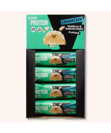 Buy Corny Protein Crunchy Vanilla & White Chocolate Bars | 30% Protein No Added Sugar | Bulk Pack of 12x45g - International Shipping Available - Buy Online on SooperMarket.com