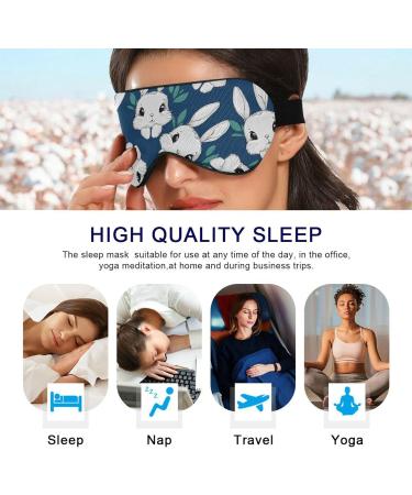 Haskirky Light Blocking Eye Mask for Travel, Yoga, Meditation - Adjustable for Men and Women - Deep Sleep Comfort - Fashionable Rabbit Pattern - Buy Online on SooperMarket.com