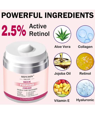 Anti Aging Neck Firming Cream with Retinol, Collagen & Hyaluronic Acid - 50ML - Buy Online on SooperMarket.com
