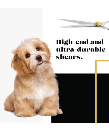 Sharf Gold Touch Pet Scissors - 8.5 Straight Shears for Dog & Pet Grooming - 440c Japanese Stainless Steel - Buy Online on SooperMarket.com
