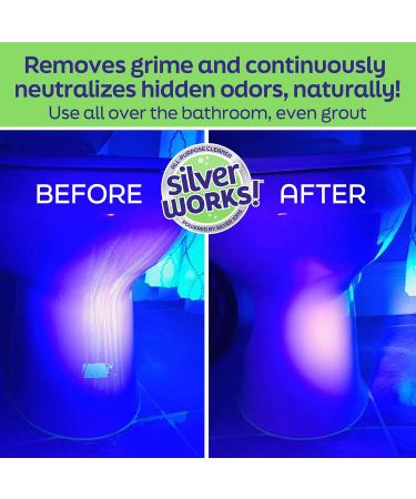 Multipurpose Bathroom Cleaner Spray - Silver Ions Odor Eliminator for Kitchen & Bathroom - Removes Grime Grease & Urine - 16.9oz - Buy Online on SooperMarket.com
