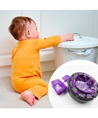 Refilling Foil Refill Packs - 10 Pack Anti-Odor Diaper Pail Cassettes | 4.5m Compatible Refill Film (Purple) - Buy Online on SooperMarket.com