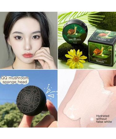 Snail Collagen CC Cream Air Cushion CC Cream BB Concealer Oil Control Concealer Moisturizing Foundation Liquid Brightening Ivory white(A) - Buy Online on SooperMarket.com
