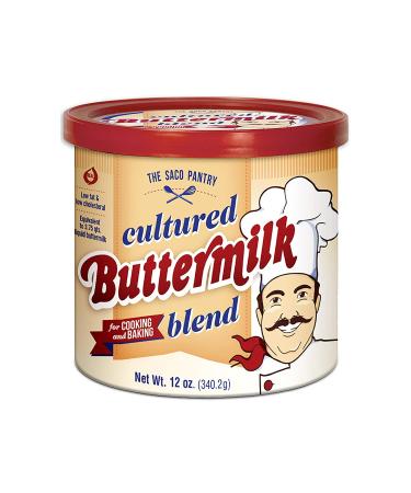 Saco Cultured Buttermilk for Cooking and Baking, Powdered, 12 oz - PACK OF 2