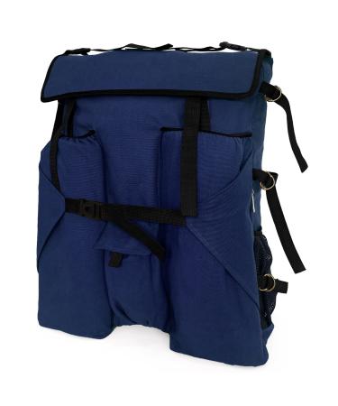 JJRING Heavy Duty Plein Air Artist Backpack with Handheld Strap Art Supply Tote Bag for Carrying 18x24 Artwork Drawing Boards (Blue)