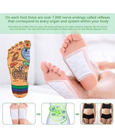 20pcs Natural Organic Foot Patches Relieve Stress, Improve Sleep Quality, Enhance Circulation, Remove Toxins - Buy Online on SooperMarket.com