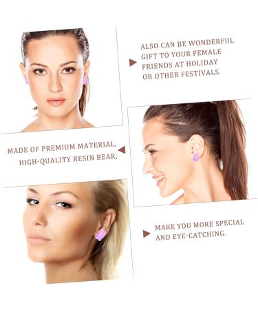 Anneome 50pcs Earrings Headwear Bear Hair Clips Accessories Glittering Head Ties Headdress Diy Gradient - Buy Online on SooperMarket.com