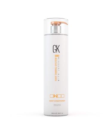 GK HAIR Global Keratin Deep Conditioner Masque (33.8 Fl Oz/1000ml) Intense Hydrating Repair Treatment Mask for Dry Damaged Color Treated Frizzy Hair Restoration Formula with JOJOBA Seed Oils