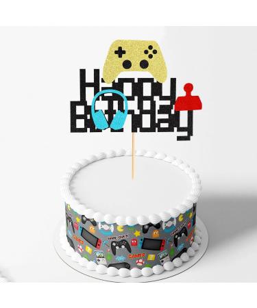 Arthsdite 1Pc Video Game Happy Birthday Cake Topper Video Game Cake Pick Game On Controllers GamePad Cake Decoration for Game Theme Baby Shower Kids Boys Girls Birthday Party Supplies - Buy Online on SooperMarket.com