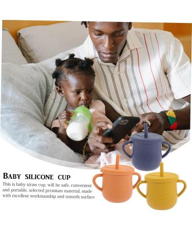 TOYANDONA 3pcs Baby Silicone Sippy Cups Set for Toddlers - Anti-Spill, Training Cup with Silicone Straw for Infant & Toddler - BPA-Free Silicone Water Cup - Buy Online on SooperMarket.com