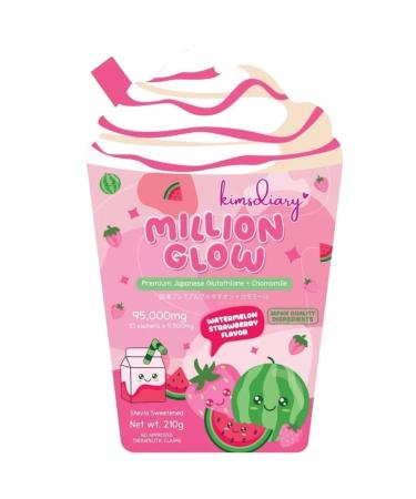 Kimsdiary Million Glow Watermelon Strawberry 10 Sachets